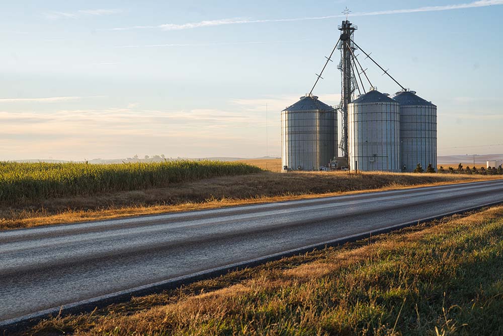 A corn silo in Nebraska
