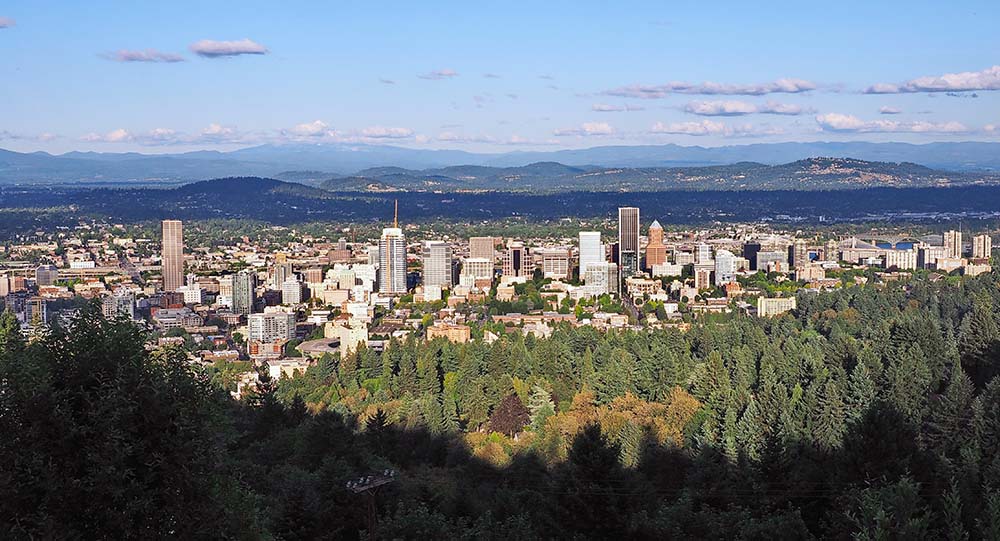 Portland, Oregon without snow