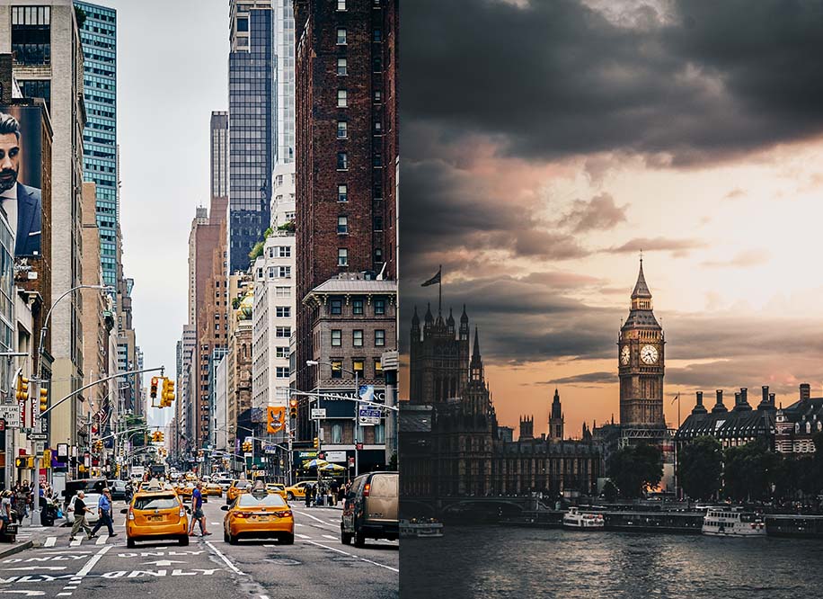London vs New York Weather